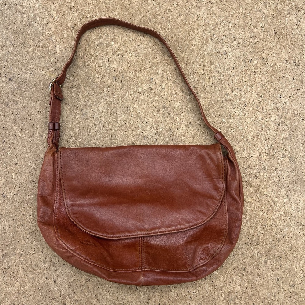 Vintage Crescent Hobo Bag Stone Mountain Leather 90's Shoulder Bag